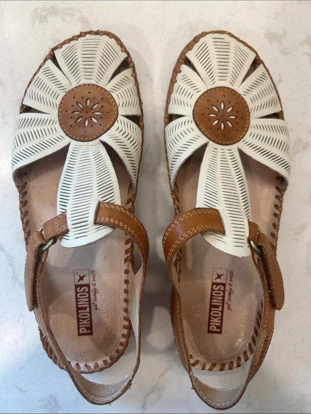 PIKOLINOS WOMEN'S P. VALLARTA Sandals Coastal Leather Comfort Size 38 / 8.5